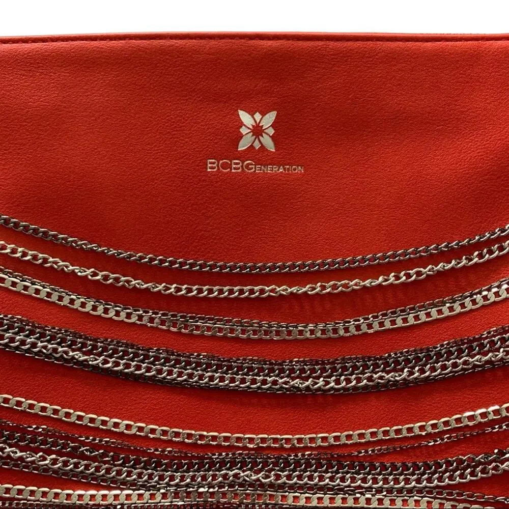 BCBGeneration | Milena Red Crossbody Silver Chain